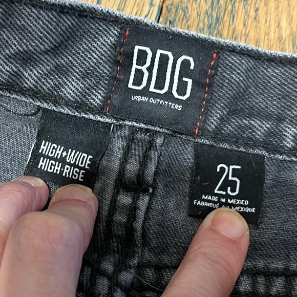 🩶 BDG Urban Outfitters – 25 – High-Waist Wide-Leg Gray Jeans - Picture 9 of 9